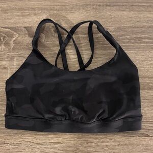 Lululemon Women's Black Camo Sports Bra